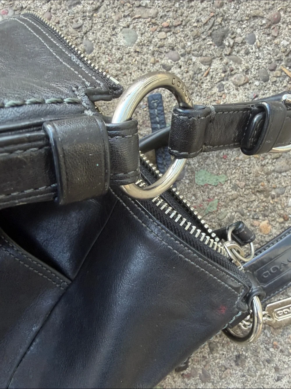Coach Black Leather Shoulder Bag